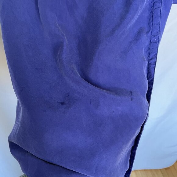 Casual Corner Womens Silk Wrap Dress With Long Sleeves Pockets Royal Blue Size 8 - Picture 7 of 12